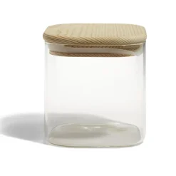 Conservation Alimentaire<Gifi Bocal de conservation 60cl en verre avec couvercle en bois
