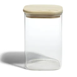 Conservation Alimentaire<Gifi Bocal de conservation 1L en verre avec couvercle en bois