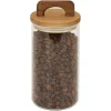 Conservation Alimentaire<Gifi Bocal de conservation 800ml en verre avec couvercle en bois Ø9,5xH14cm