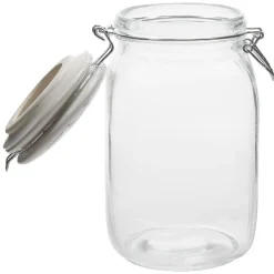 Conservation Alimentaire<Gifi Bocal hermétique carré en verre couvercle motif ciment 1,5 L