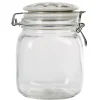 Conservation Alimentaire<Gifi Bocal hermétique carré en verre couvercle motif ciment 1 L