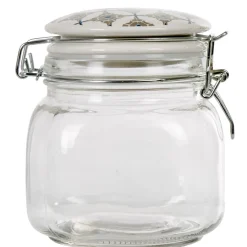 Conservation Alimentaire<Gifi Bocal hermétique carré en verre couvercle motif ciment 750ml