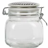 Conservation Alimentaire<Gifi Bocal hermétique carré verre couvercle motif ethnique 750 ml
