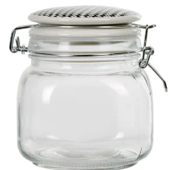 Conservation Alimentaire<Gifi Bocal hermétique carré verre couvercle motif ethnique 750 ml