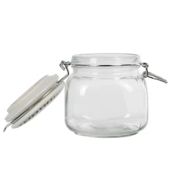 Conservation Alimentaire<Gifi Bocal hermétique carré verre couvercle motif ethnique 750 ml