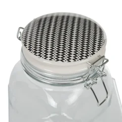 Conservation Alimentaire<Gifi Bocal hermétique carré verre couvercle motif ethnique 750 ml