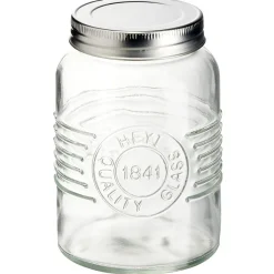 Conservation Alimentaire<Gifi Bocal hermétique rond transparent avec couvercle en métal H13 cm