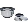 Préparation Culinaire<Gifi Bol à mixer inox avec base silicone et 3 râpes Ø22xH11,2cm