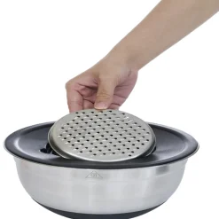 Préparation Culinaire<Gifi Bol à mixer inox avec base silicone et 3 râpes Ø22xH11,2cm