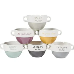 Gifi Bol à soupe avec anses| Vaisselle Et Accessoires De Table