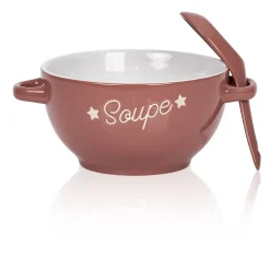 Gifi Bol à soupe et sa cuillère| Vaisselle Et Accessoires De Table