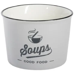 Gifi Bol à soupe inscription Soups Good Food 500ml| Vaisselle Et Accessoires De Table