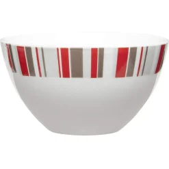 Vaisselle Et Accessoires De Table<Gifi Bol blanc décor taupe et rouge