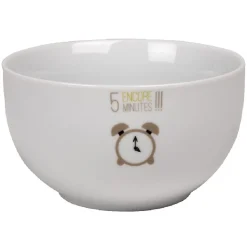 Gifi Bol blanc motif réveil| Vaisselle Et Accessoires De Table