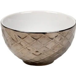 Gifi Bol céramique argenté, Ø 11 cm, 2 modèles| Vaisselle Et Accessoires De Table