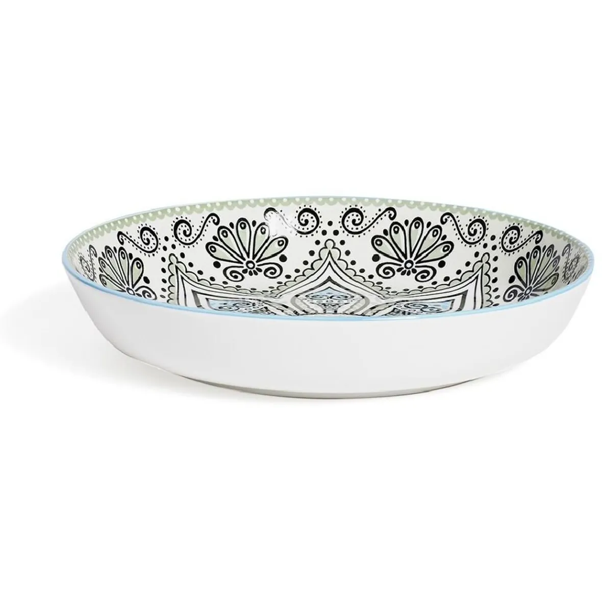 Gifi Bol décor oriental porcelaine Ø23xH4cm| Vaisselle Et Accessoires De Table