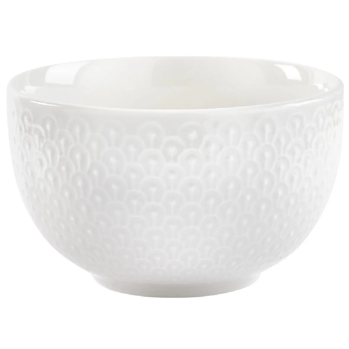 Gifi Bol embossé blanc x4| Vaisselle Et Accessoires De Table