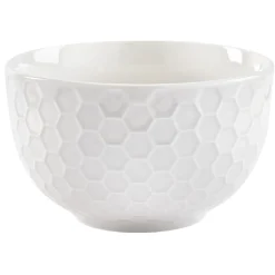 Gifi Bol embossé blanc x4| Vaisselle Et Accessoires De Table