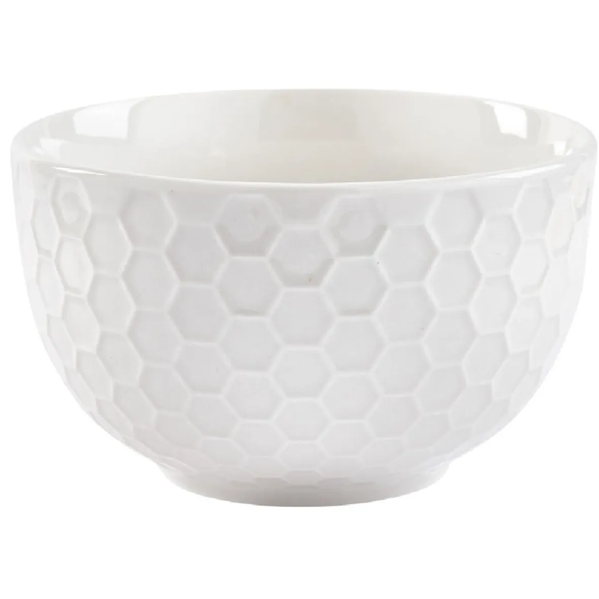 Gifi Bol embossé blanc x4| Vaisselle Et Accessoires De Table