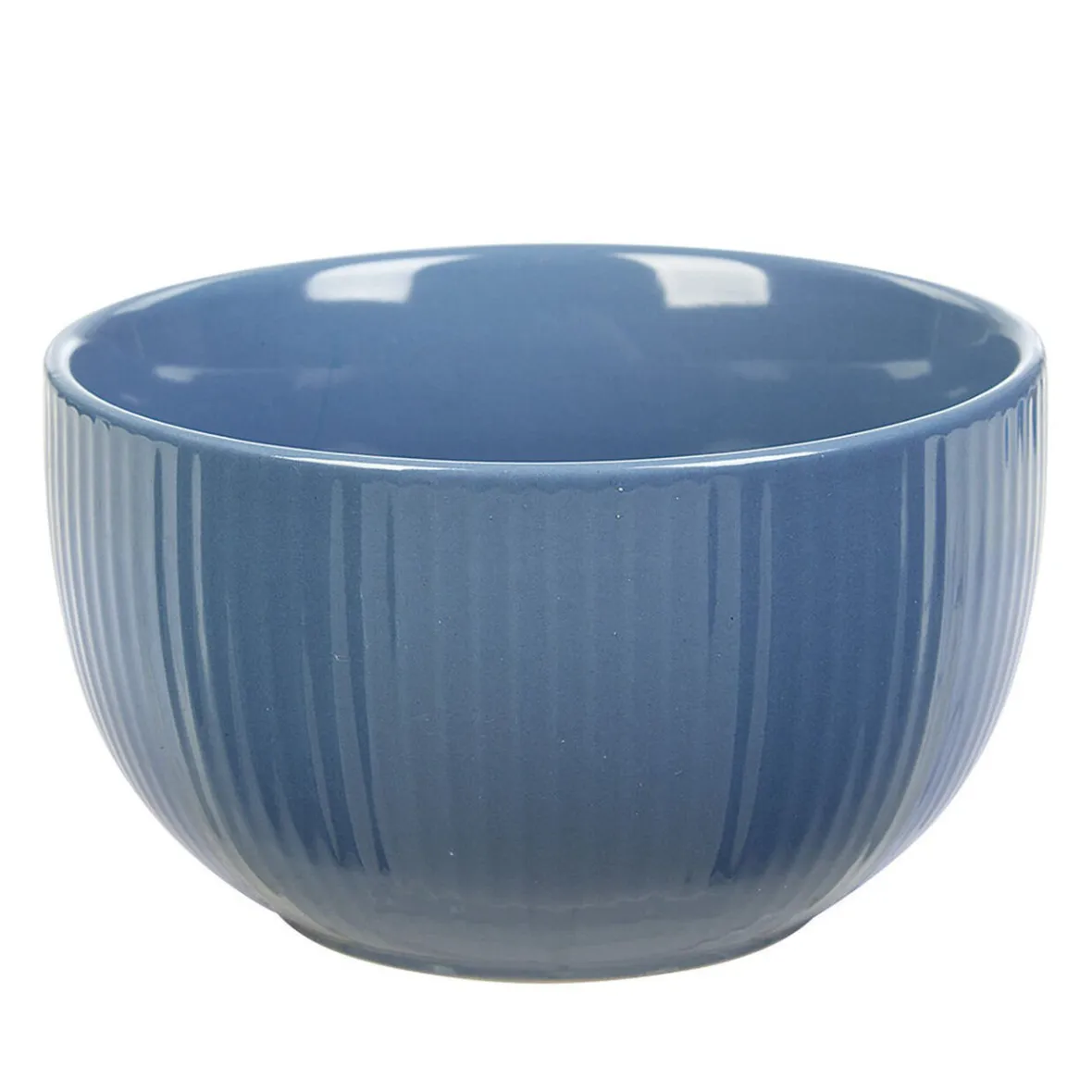 Vaisselle Et Accessoires De Table<Gifi Bol en porcelaine bleu avec rainures verticales en relief