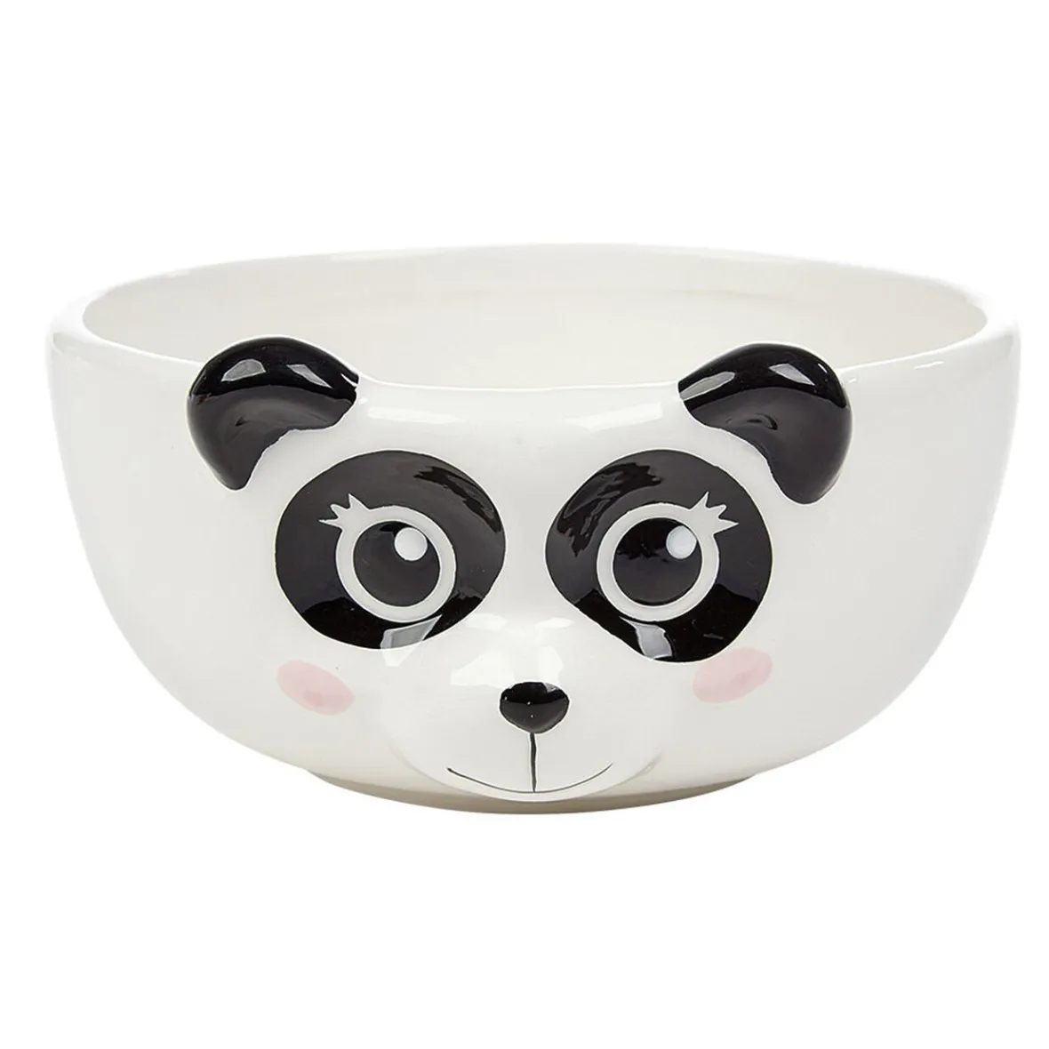 Gifi Bol forme tête de panda en faïence noir et blanc| Vaisselle Et Accessoires De Table