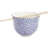 Gifi Bol japonais à Râmen céramique avec baguettes| Vaisselle Et Accessoires De Table