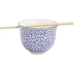 Gifi Bol japonais à Râmen céramique avec baguettes| Vaisselle Et Accessoires De Table