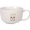 Gifi Bol jumbo blanc motif réveil| Vaisselle Et Accessoires De Table
