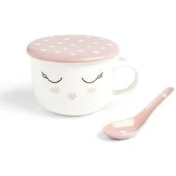 Gifi Bol jumbo 62cl avec cuillère et couvercle blush girly| Vaisselle Et Accessoires De Table