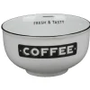 Gifi Bol petit déjeuner blanc message coffee noir Bakery| Vaisselle Et Accessoires De Table