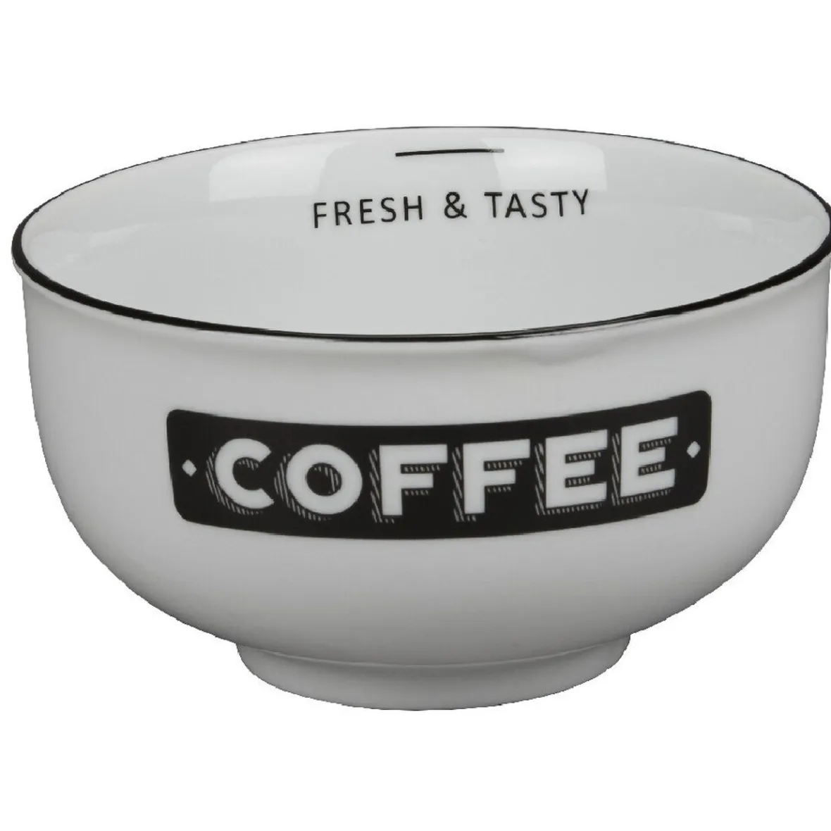 Gifi Bol petit déjeuner blanc message coffee noir Bakery| Vaisselle Et Accessoires De Table