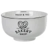Vaisselle Et Accessoires De Table<Gifi Bol petit déjeuner blanc message bakery bretzel noir