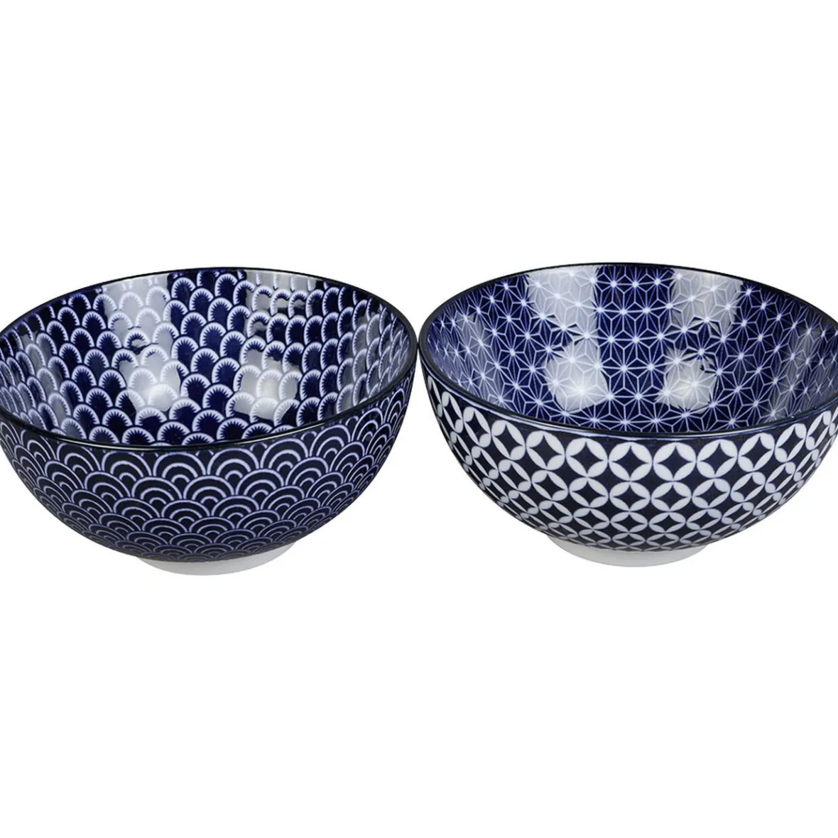 Gifi Bol rond Olympe motif graphique bleu blanc| Vaisselle Et Accessoires De Table