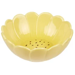 Gifi Bol saladier forme fleur dolomite jaune Ø16xH7,5cm| Vaisselle Et Accessoires De Table