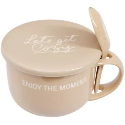 Gifi Bol soupe jumbo 62cl et cuillère porcelaine cocooning| Vaisselle Et Accessoires De Table