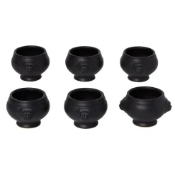 Gifi Bol tête de lion noir mat x6| Vaisselle Et Accessoires De Table