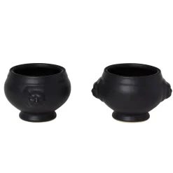 Gifi Bol tête de lion noir mat x6| Vaisselle Et Accessoires De Table