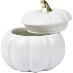 Conservation Alimentaire<Gifi Bonbonnière Halloween forme citrouille porcelaine blanc Ø18 cm