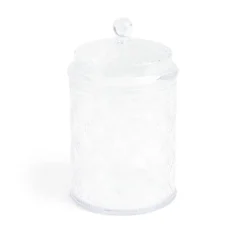 Conservation Alimentaire<Gifi Bonbonnière plastique effet capitonné noir ou transparent Ø10xH20cm