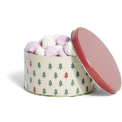 Conservation Alimentaire<Gifi Boîte à biscuits de Noël ronde en métal rouge et vert x3