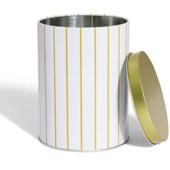 Conservation Alimentaire<Gifi Boîte à biscuits ronde métal blanc doré Ø10,5H14cm