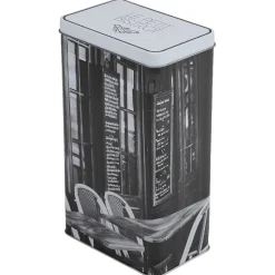 Gifi Boîte à café rectangulaire design bistrot noir et blanc| Vaisselle Et Accessoires De Table