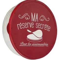 Conservation Alimentaire<Gifi Boîte à crêpes ronde avec couvercle design rouge