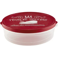 Conservation Alimentaire<Gifi Boîte à crêpes ronde avec couvercle design rouge