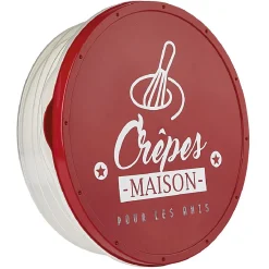 Conservation Alimentaire<Gifi Boîte à crêpes ronde avec couvercle design rouge