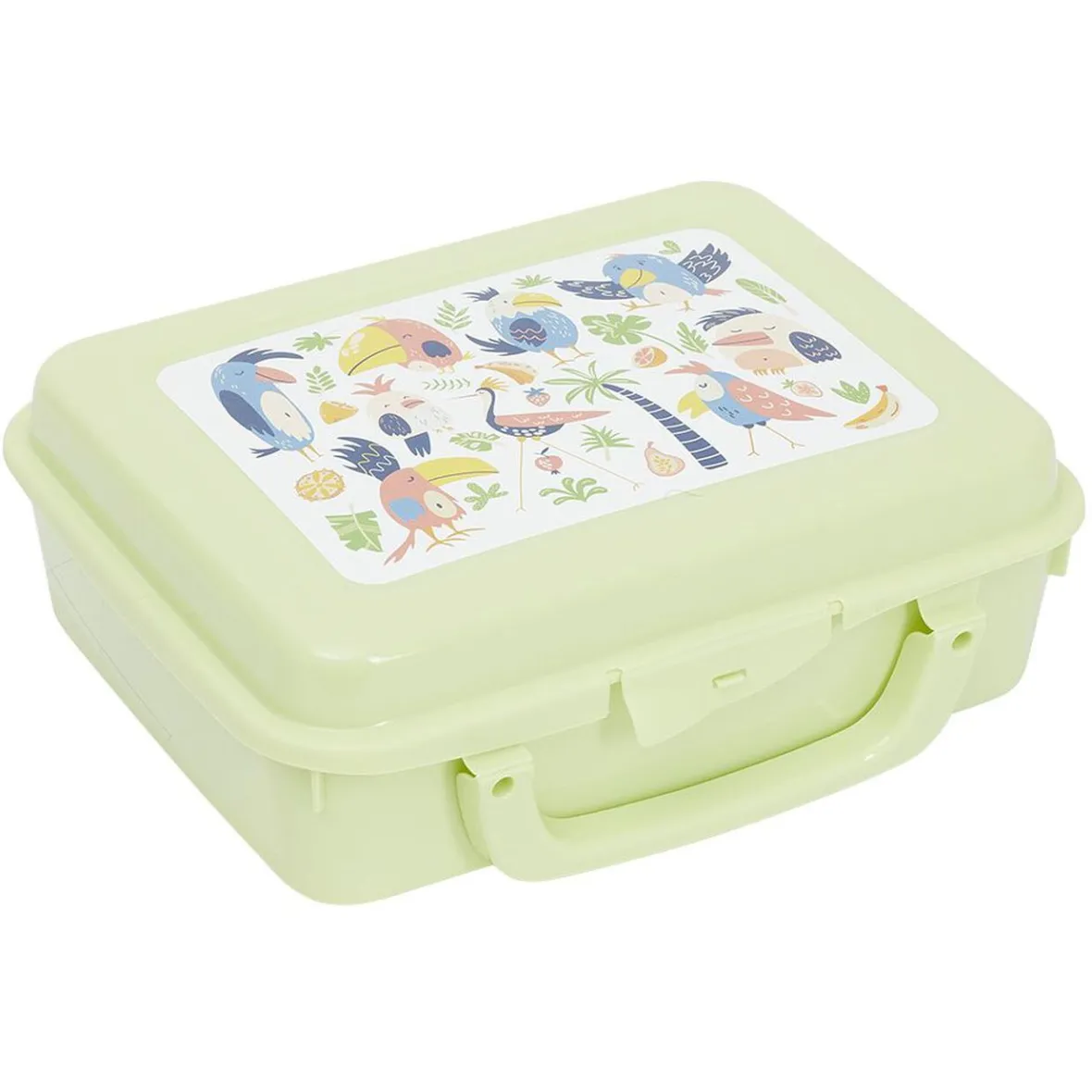 Conservation Alimentaire<Gifi Boîte à sandwich rectangulaire avec anse plastique jaune 16x20xH7cm