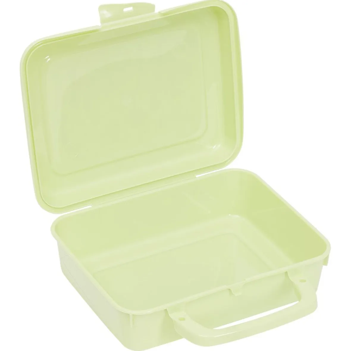 Conservation Alimentaire<Gifi Boîte à sandwich rectangulaire avec anse plastique jaune 16x20xH7cm