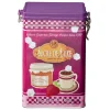 Conservation Alimentaire<Gifi Boîte à sucre en métal design vintage luxe rose fuchsia