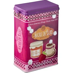 Conservation Alimentaire<Gifi Boîte à sucre en métal design vintage luxe rose fuchsia