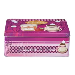 Conservation Alimentaire<Gifi Boîte à sucre en métal design vintage luxe rose fuchsia